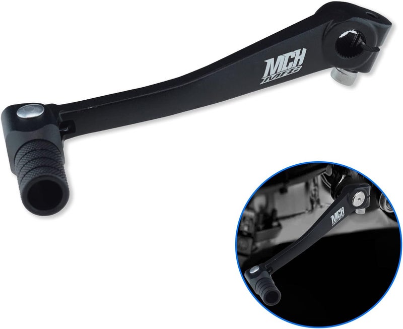 MCHMFG Folding Gear Shifter Shift Lever CNC Aluminum Gear Shifter Shift Lever for XR50 XR80 CRF50 CRF70 50cc-125cc Pit Dirt Bike Motorcycle (Black) - Image 1